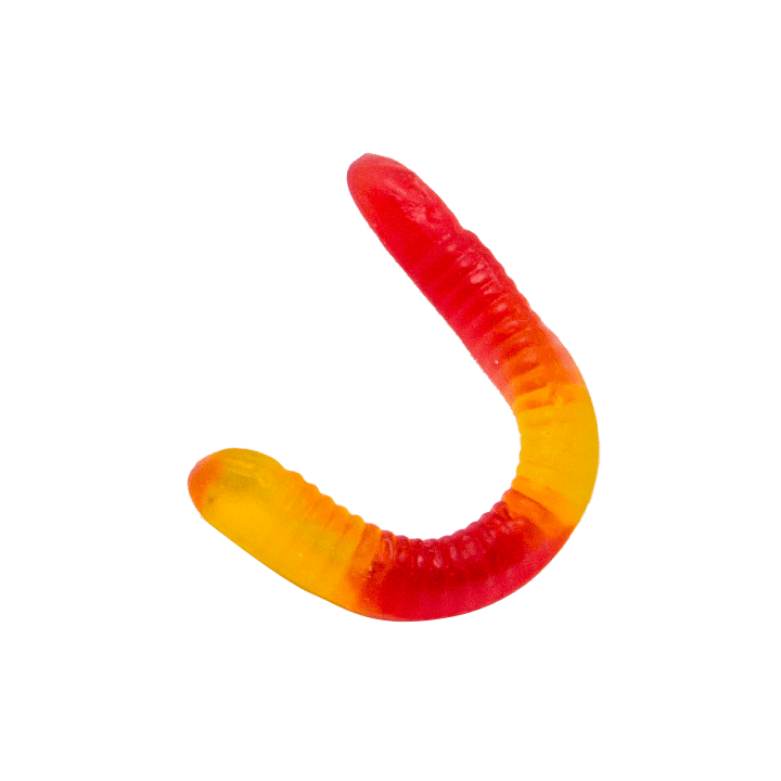 Gummy worm on top